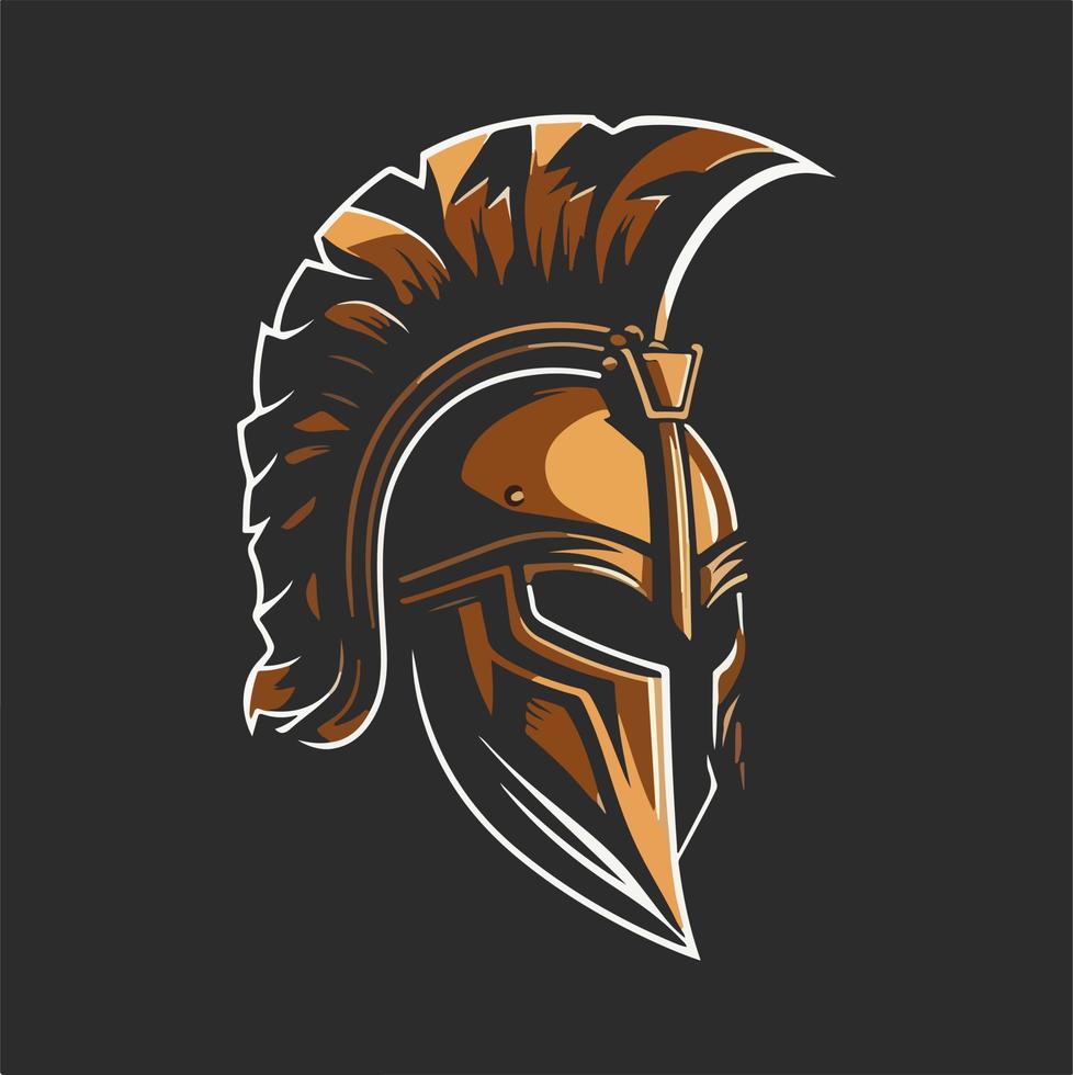 Spartan Helmet Mascot Logo Vectot Illustrtion eps 10 vector