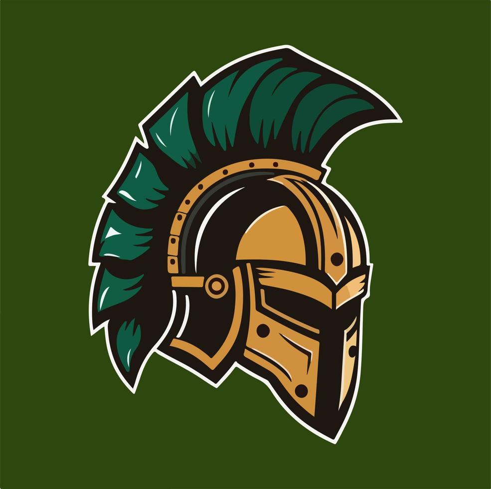 Spartan Helmet Mascot Logo Vectot Illustrtion eps 10 vector