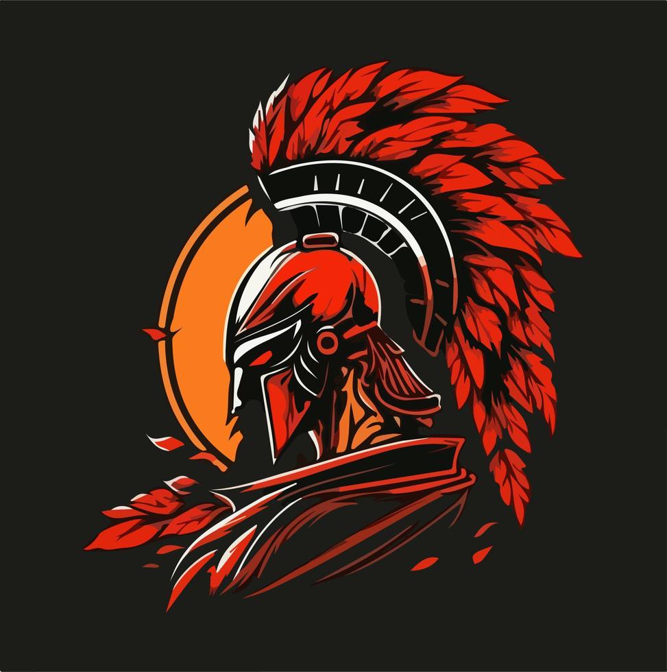 espartano logo mascota vector ilustración eps 10