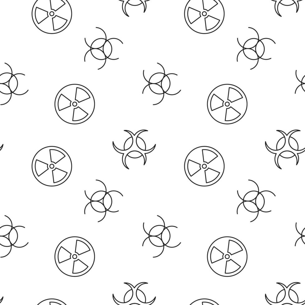 Seamless vector repeating pattern of International Hazard Signs. It can be used for web sites, apps, clothes, covers, banners etc