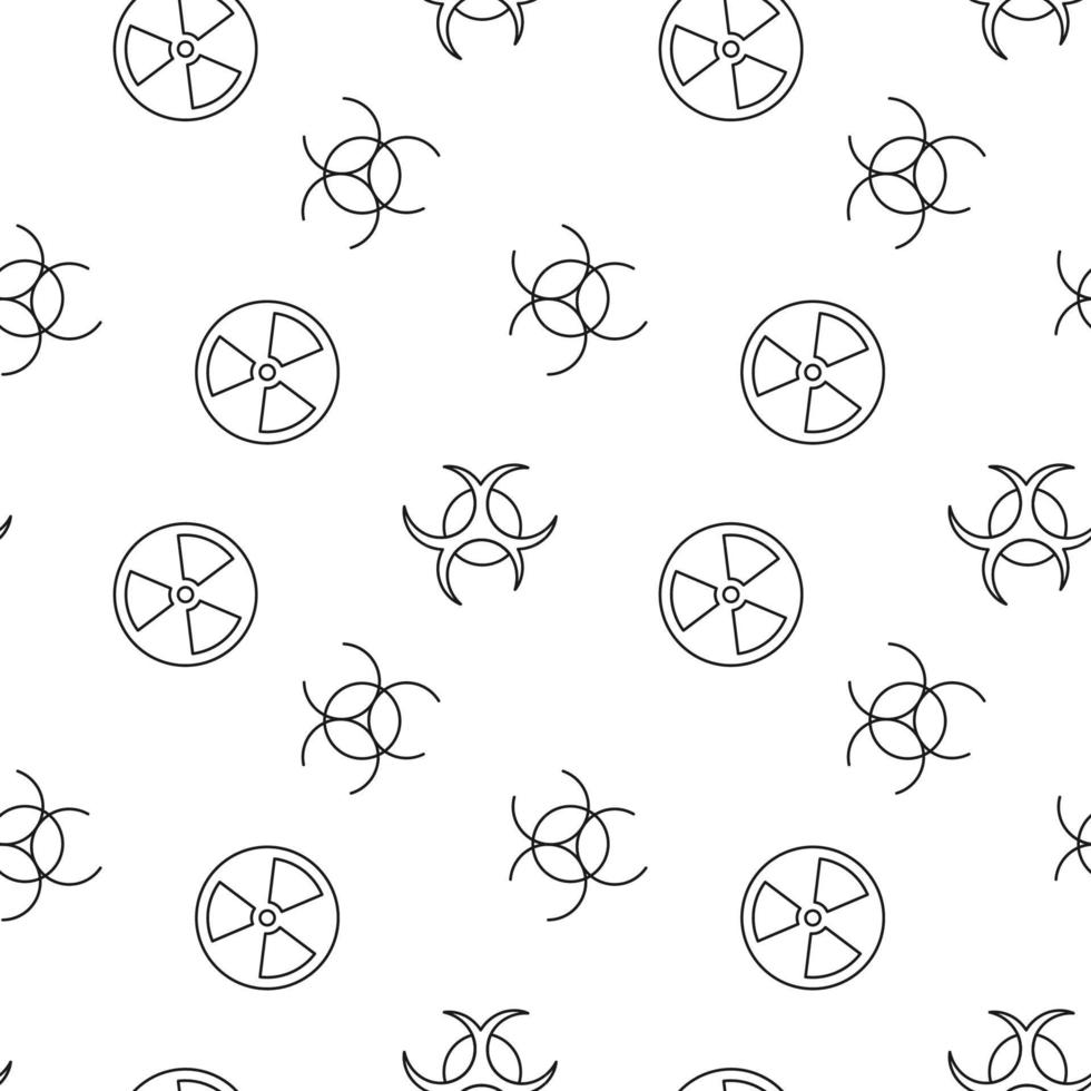 Seamless vector repeating pattern of International Hazard Signs. It can be used for web sites, apps, clothes, covers, banners etc