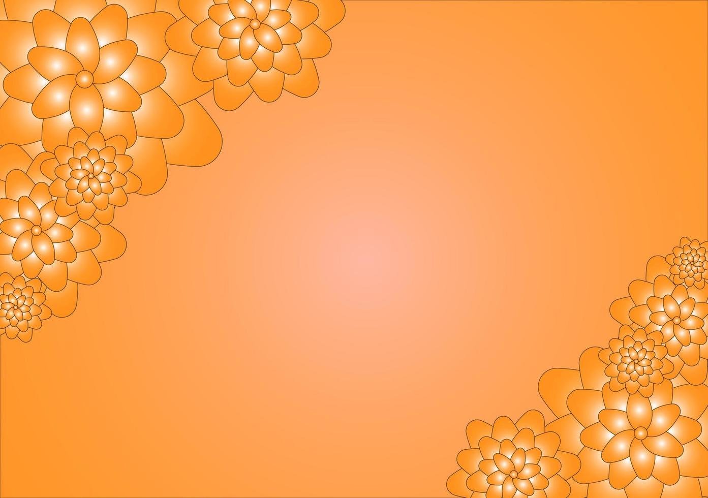 resumen floral lujo antecedentes con naranja flores vector