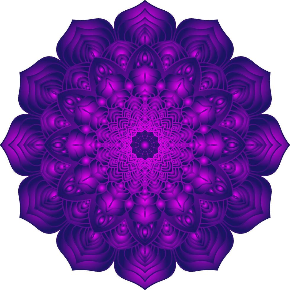 texturizado bordado floral 3d vistoso mandala modelo vector