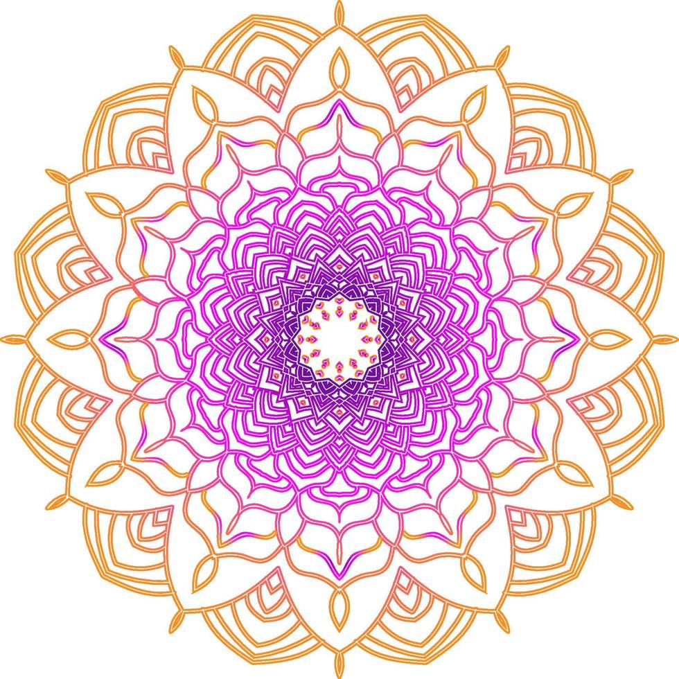Mandala lacy paper doily decorative flower, decorative snowflake, embossed pattern arabic ornament, indian ornament vector