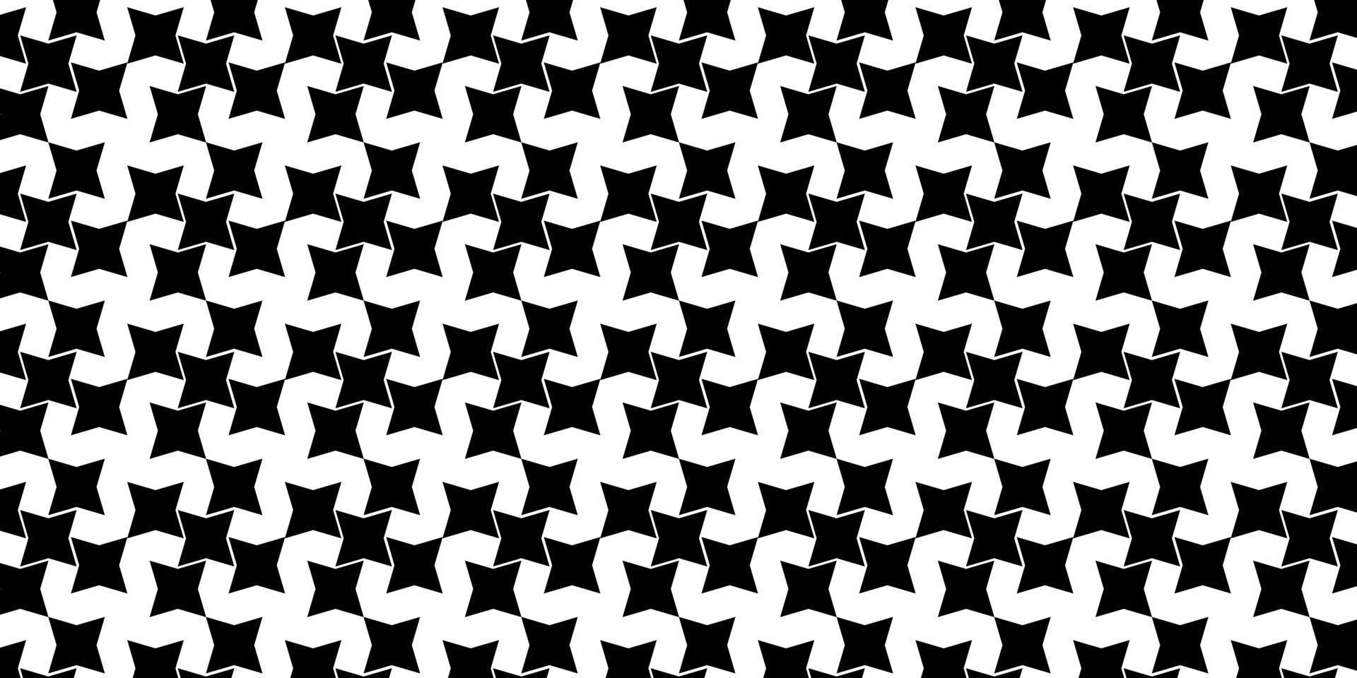 eamless black and white pattern with hexagon vector