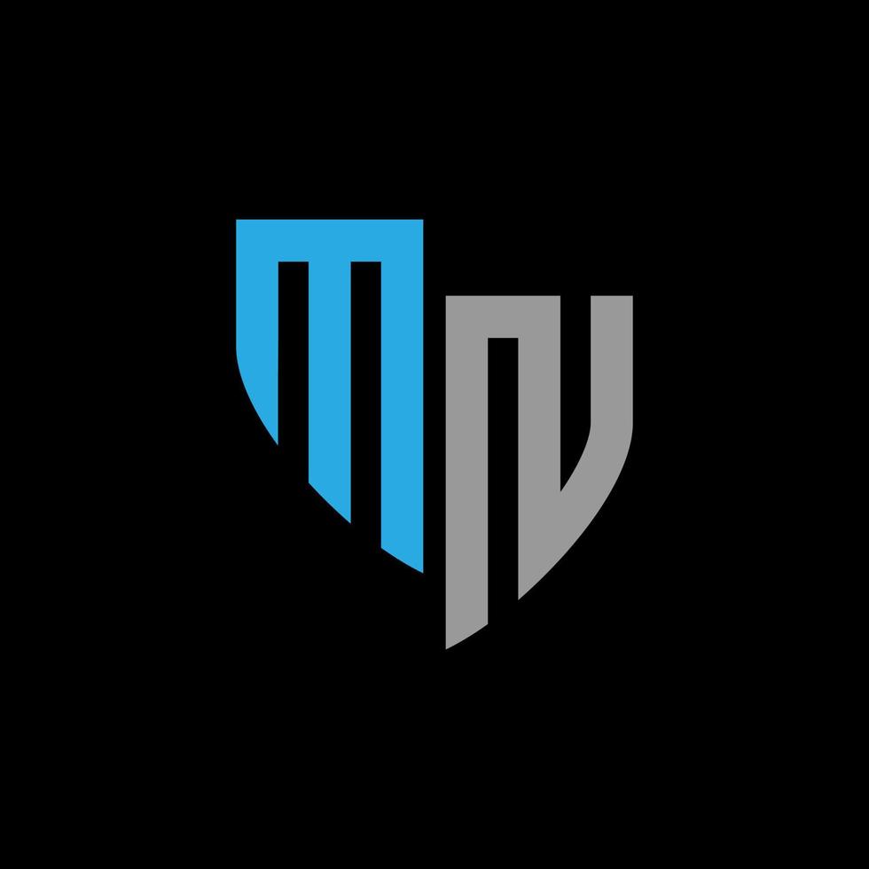 MN abstract monogram logo design on black background. MN creative initials letter logo concept. vector