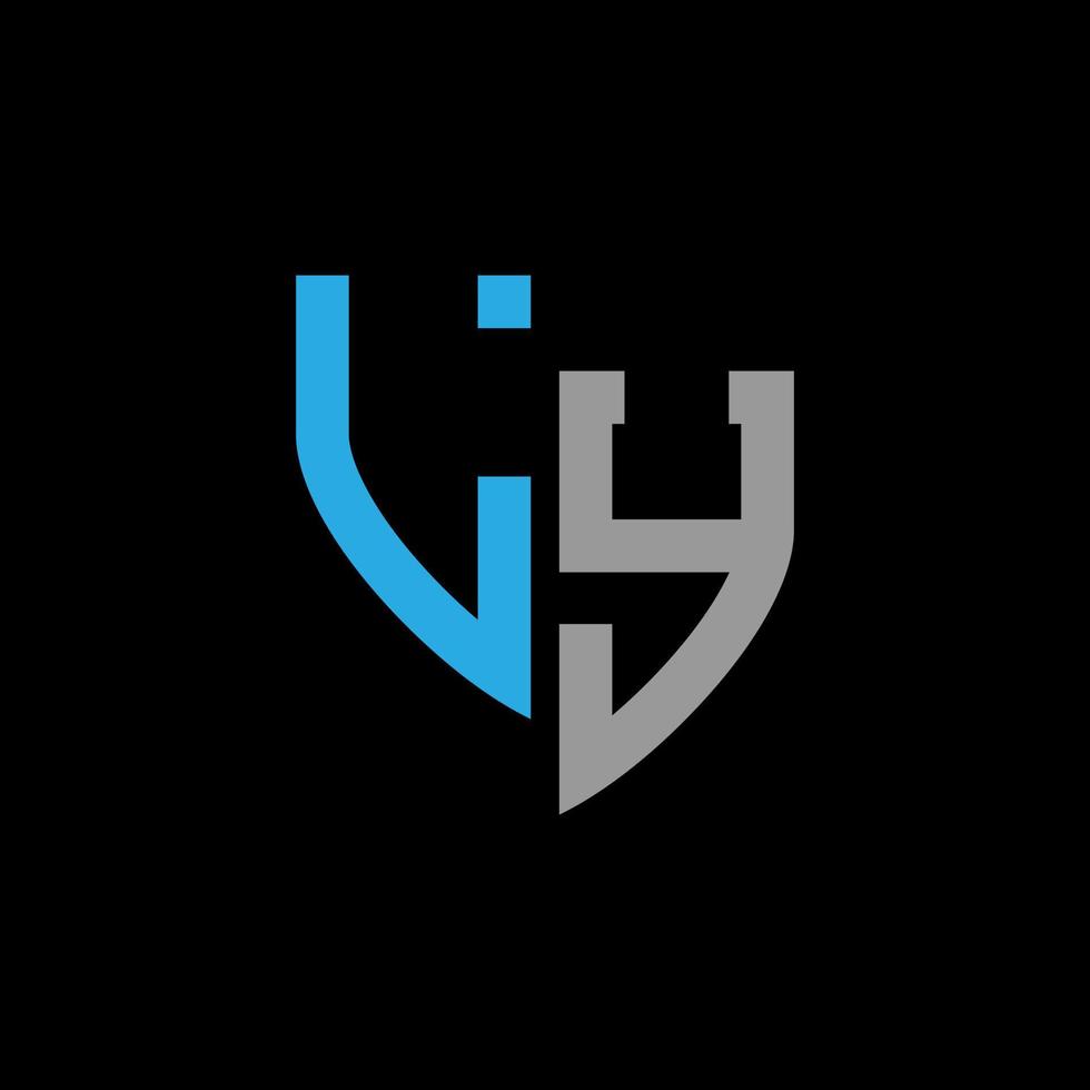 ly resumen monograma logo diseño en negro antecedentes. ly creativo iniciales letra logo concepto. vector