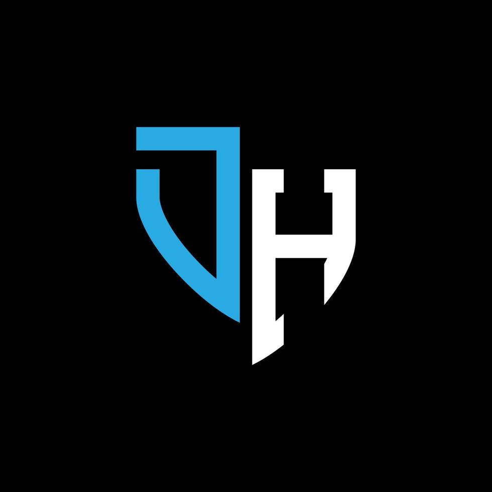dh resumen monograma logo diseño en negro antecedentes. dh creativo iniciales letra logo concepto. vector