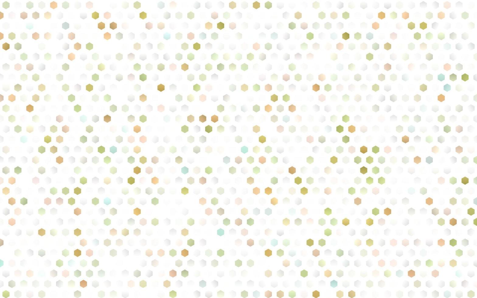 Light Green, Red vector cover with set of hexagons.