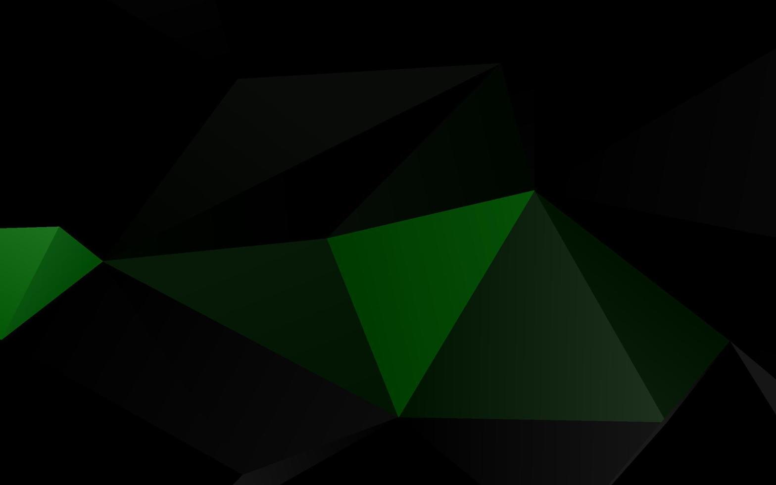 Telón de fondo abstracto de polígono de vector verde oscuro.