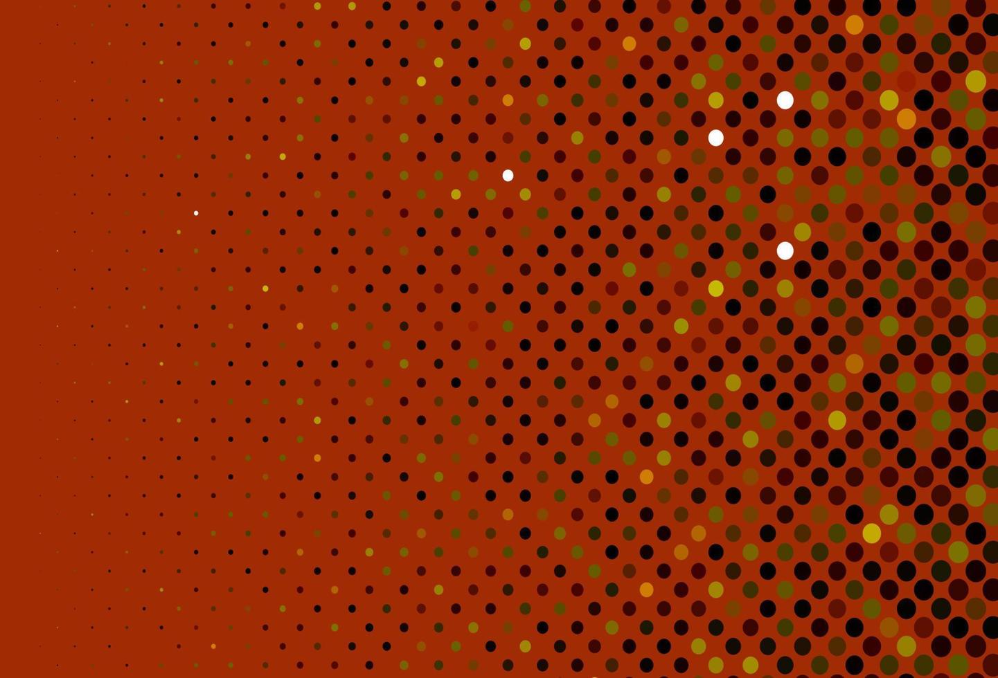 patrón de vector amarillo oscuro, naranja con esferas.
