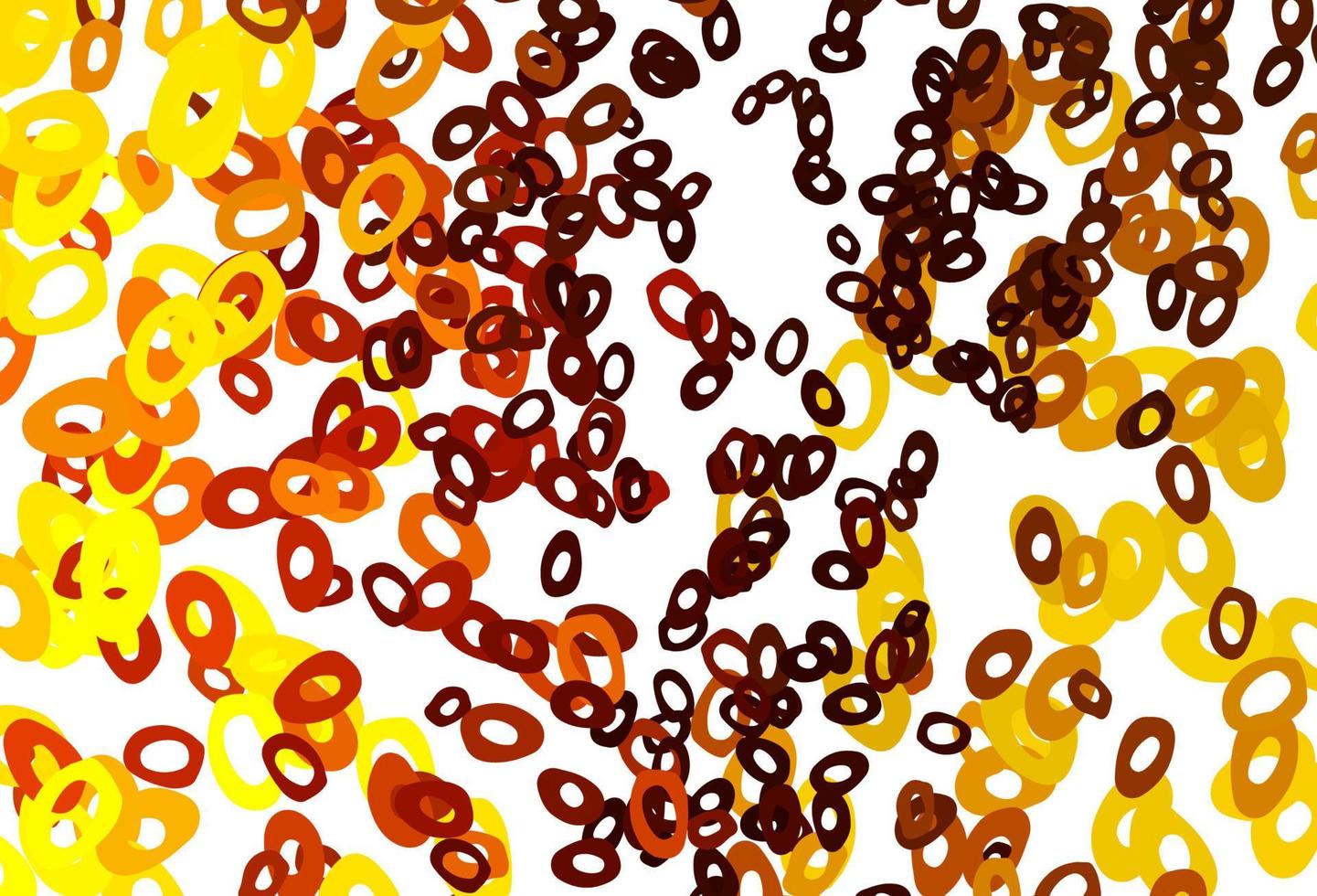 Dark Yellow, Orange vector pattern with spheres.