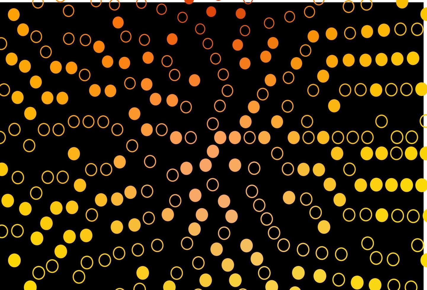 Dark Yellow, Orange vector pattern with spheres.