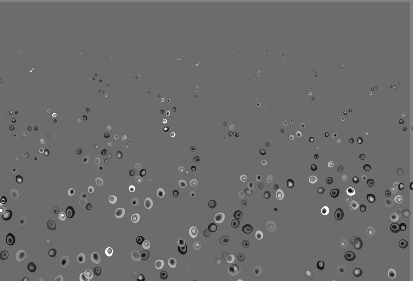 Fondo de vector gris plateado claro con burbujas.