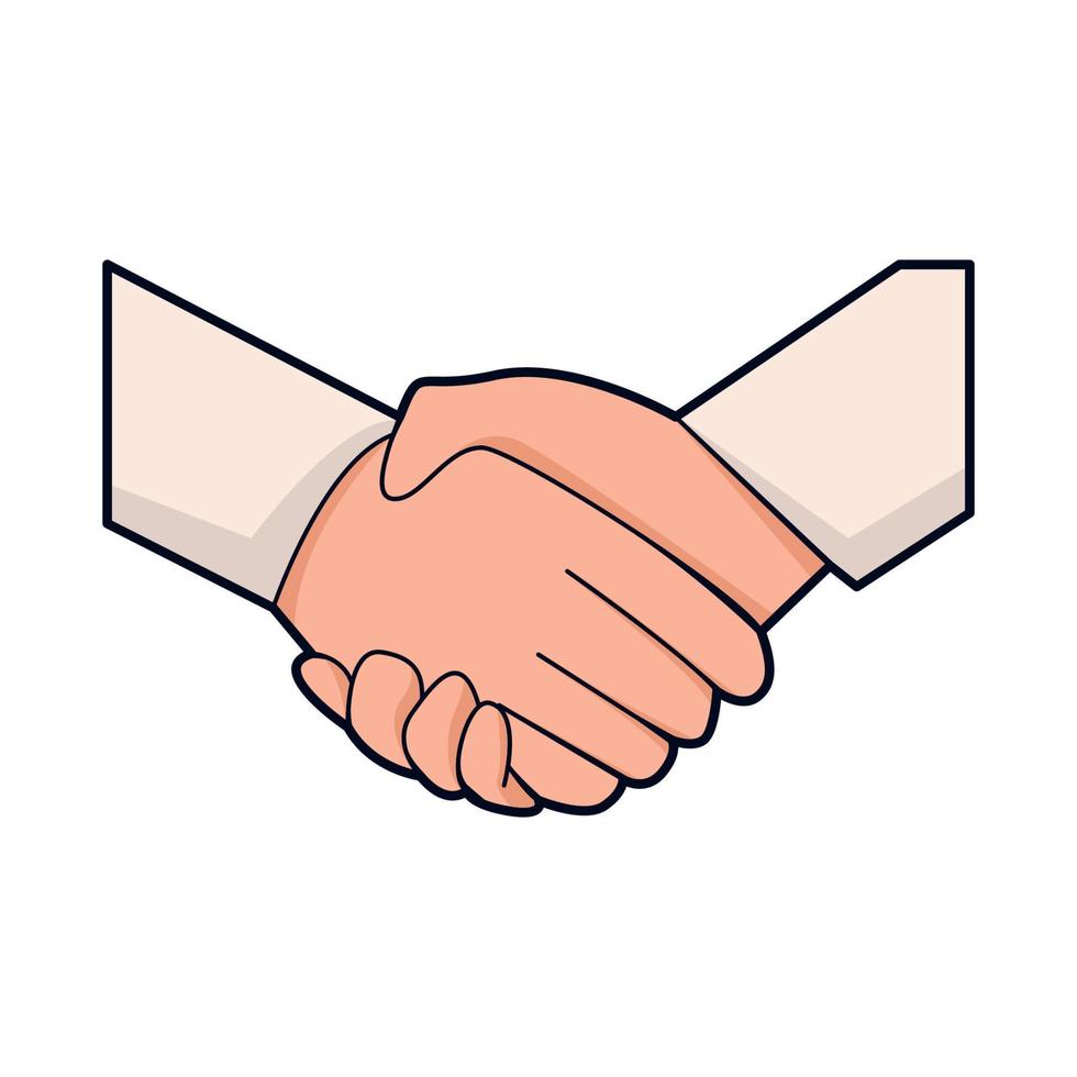 shake hands, vector illustration
