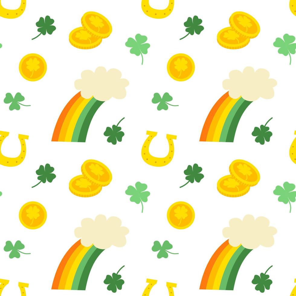 Seamless pattern for St. Patricks day. For background, textile, wrapper vector