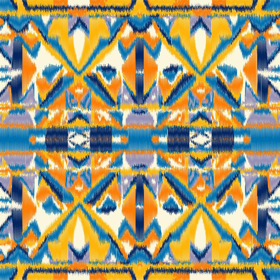 moroccan style ethnic pattern with IKAT style design vector