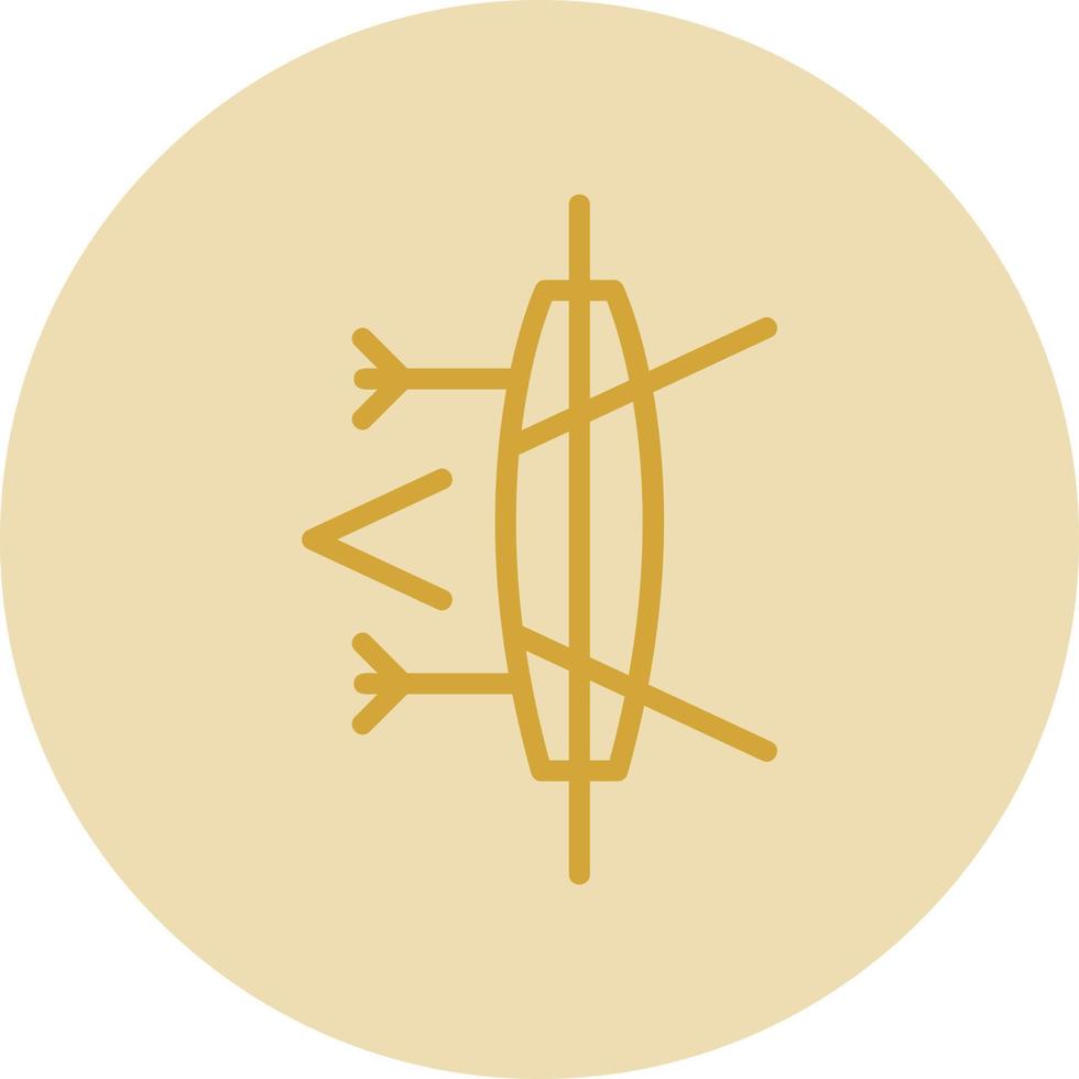 Concave Lens Vector Icon Design