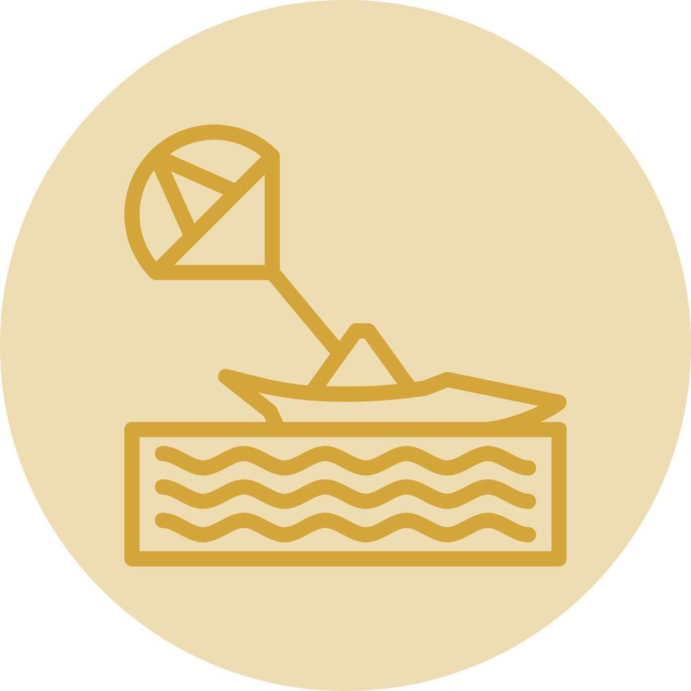 Parasailing Vector Icon Design
