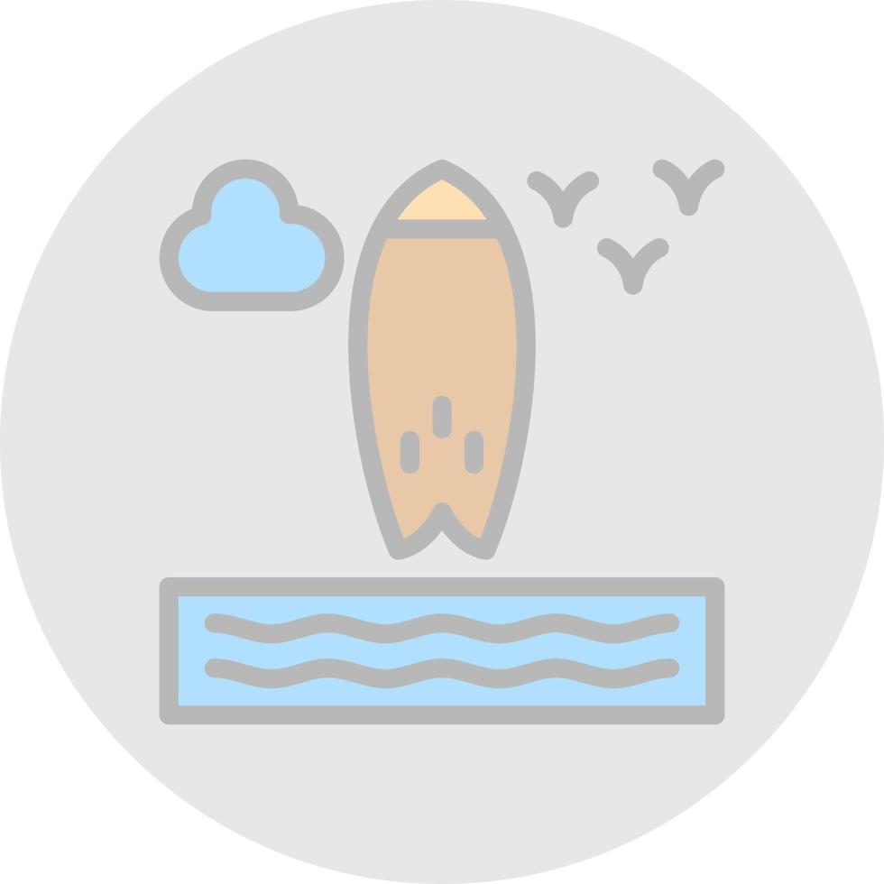 Surfboard Vector Icon Design