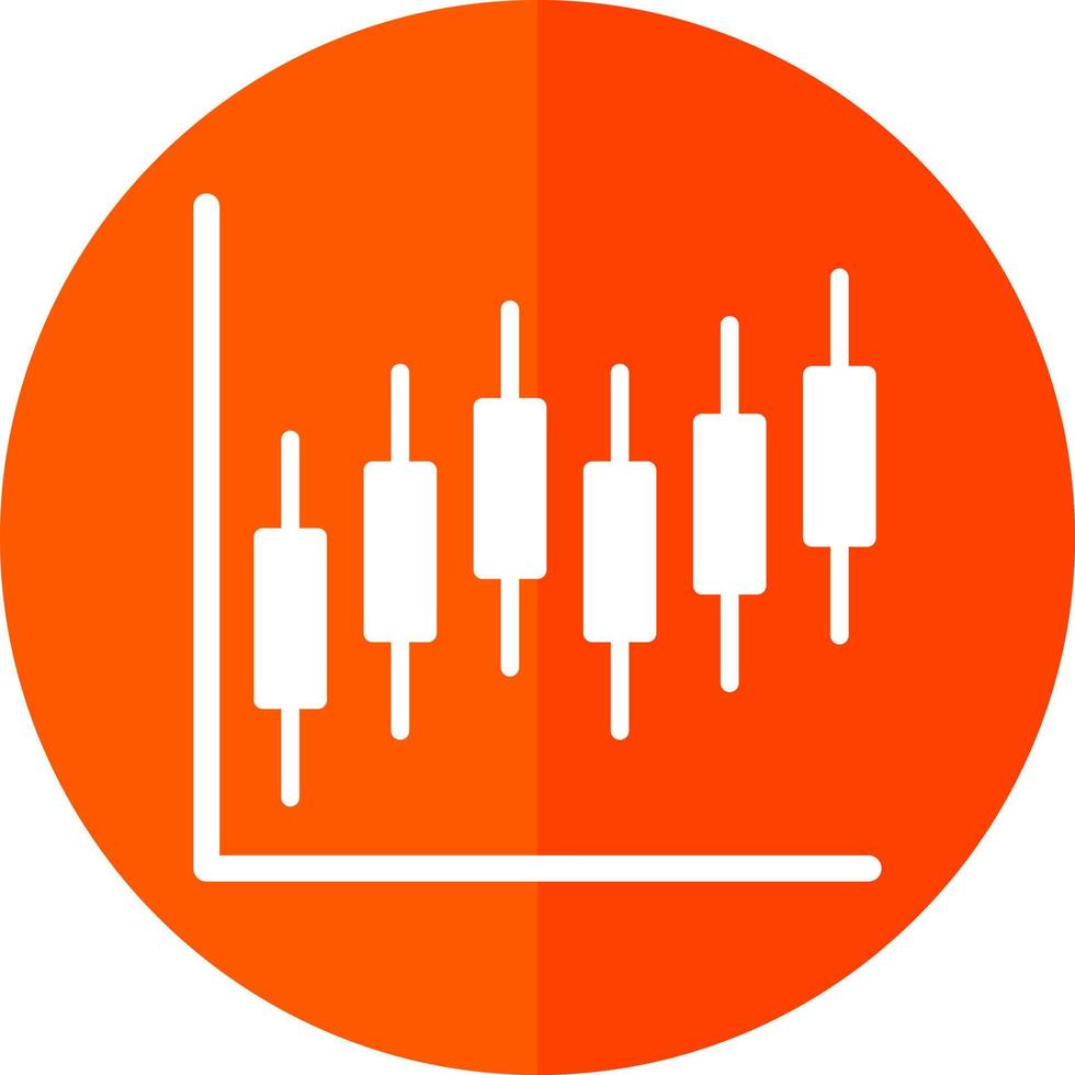 Candlestick Chart Vector Icon Design