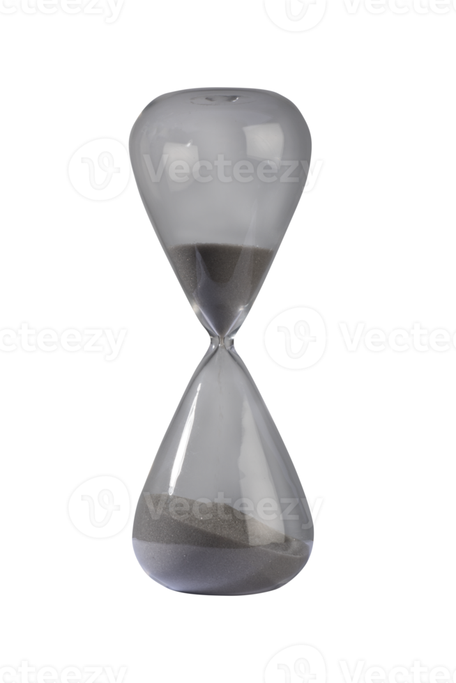 Isolated hourglass to calculate the left time with sand png