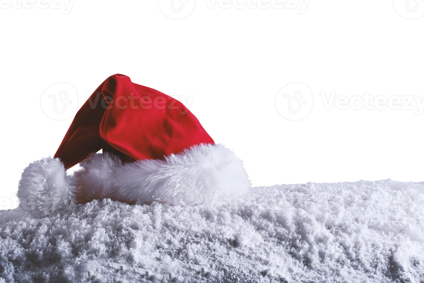 Christmas background of  santa claus hat over the snow png