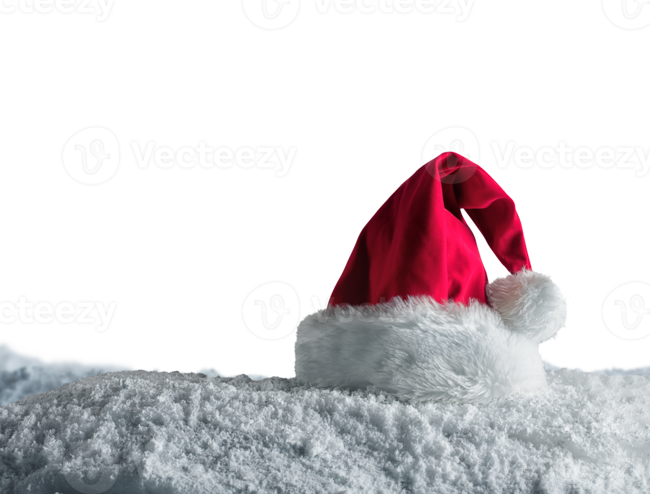 Christmas background of  santa claus hat over the snow png