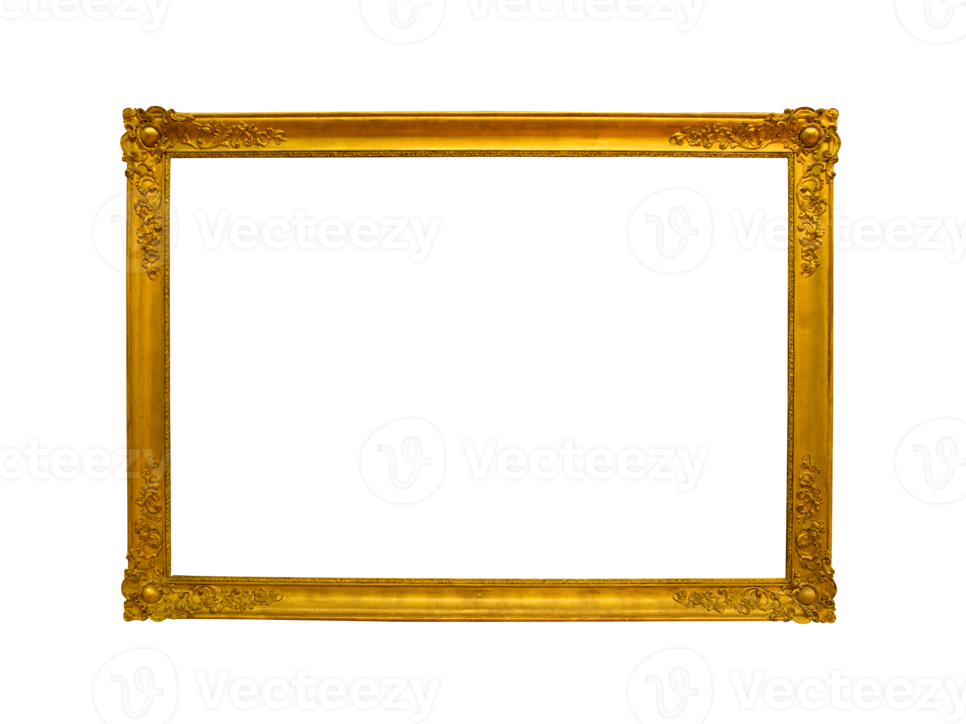 Decorative gold vintage frame for photo and painting 21084786 PNG