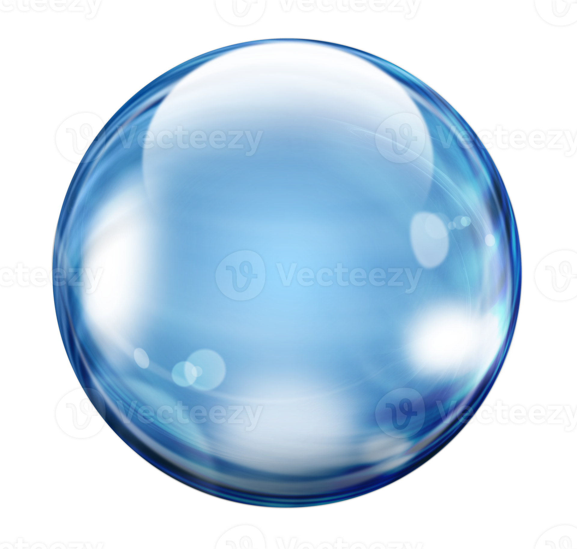 Isolated illustration of a round sphere of shiny glass 21084800 PNG