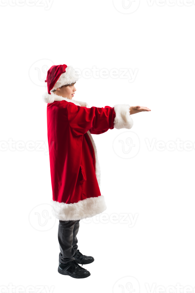 giovane uomo con Santa Claus costume pronto per Natale png