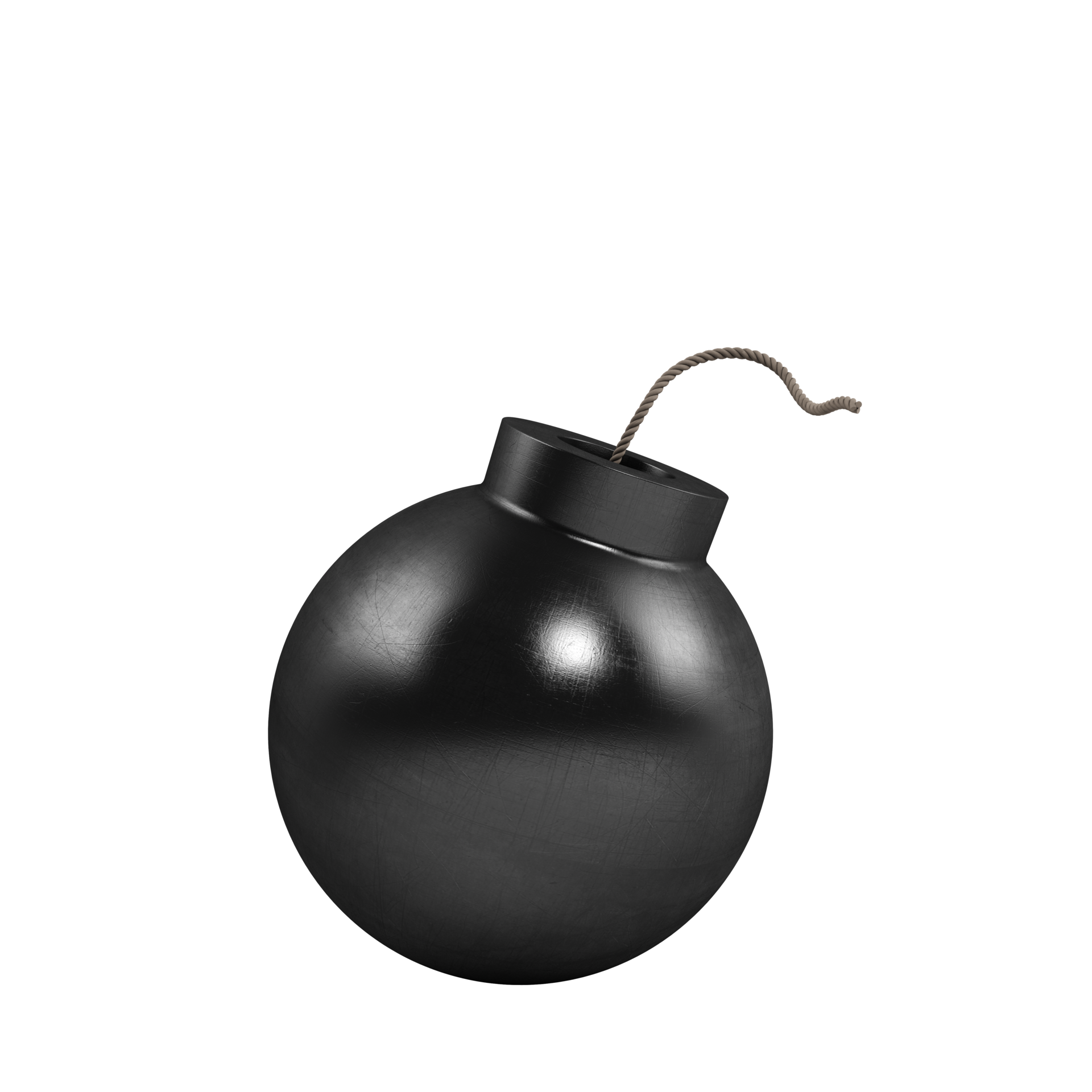 Bomb ready to explode. concept of danger and obstacle. 3d rendering