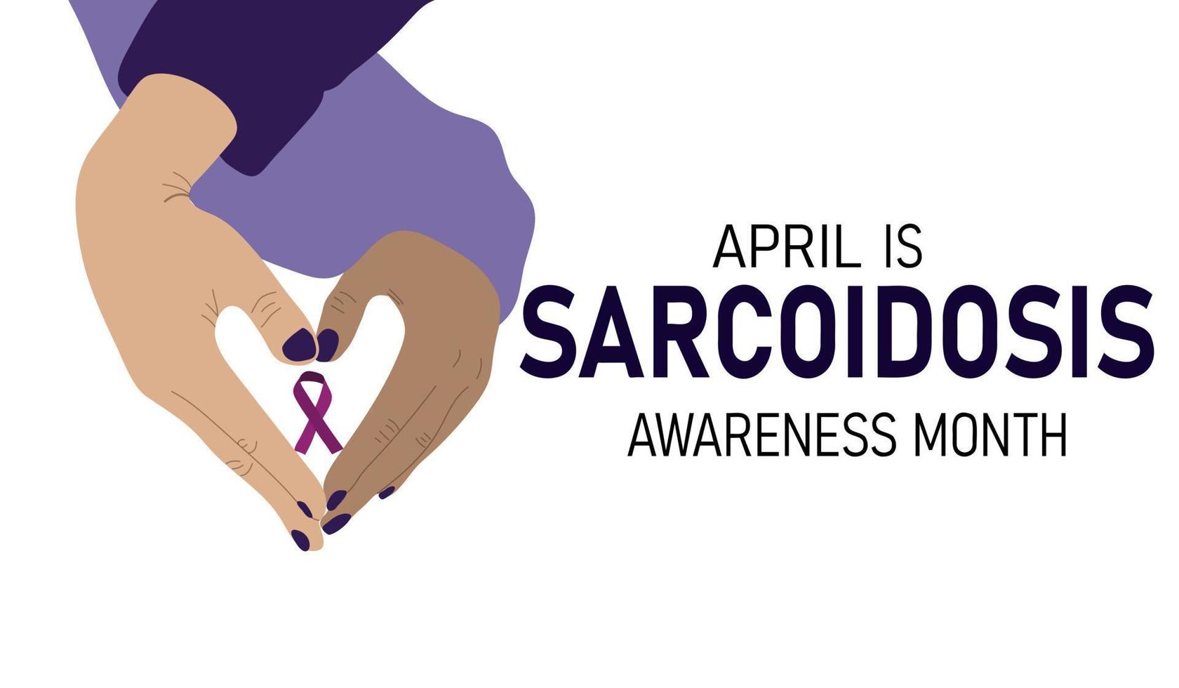 April is Sarcodiosis Month vector