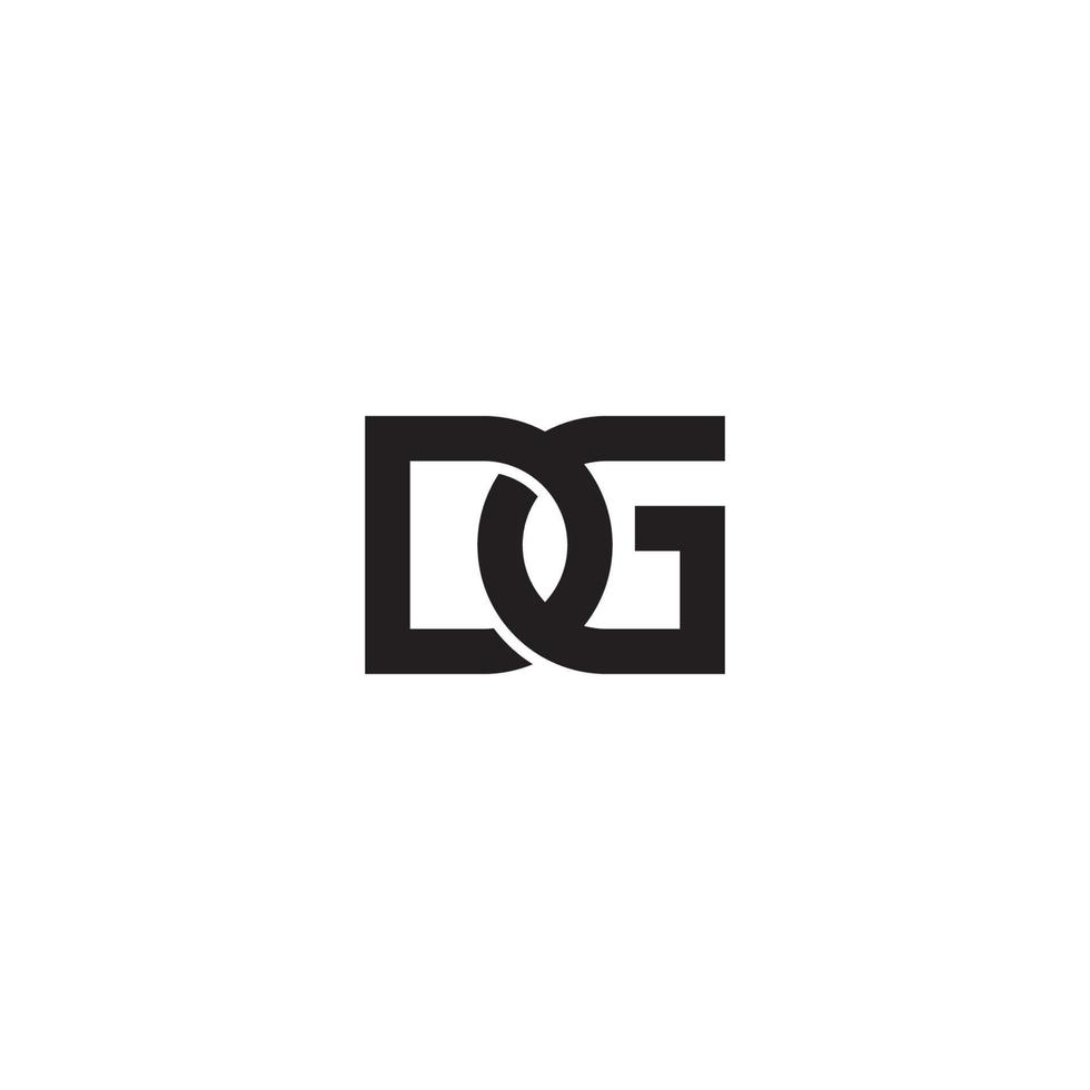 Letter DG logo or icon design vector