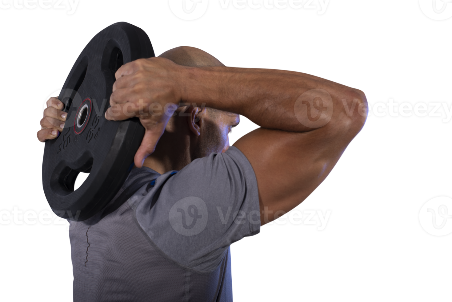 man works with balance disc at the gym png