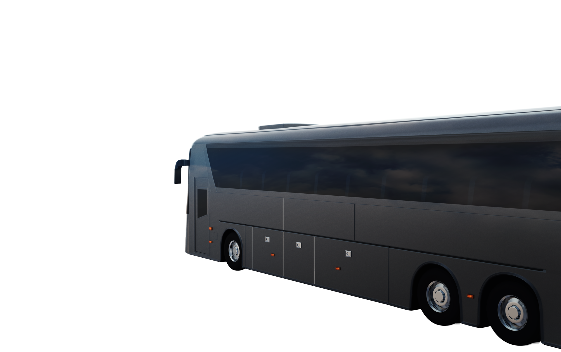 Vehicle black bus for passenger transport. concept of transportation