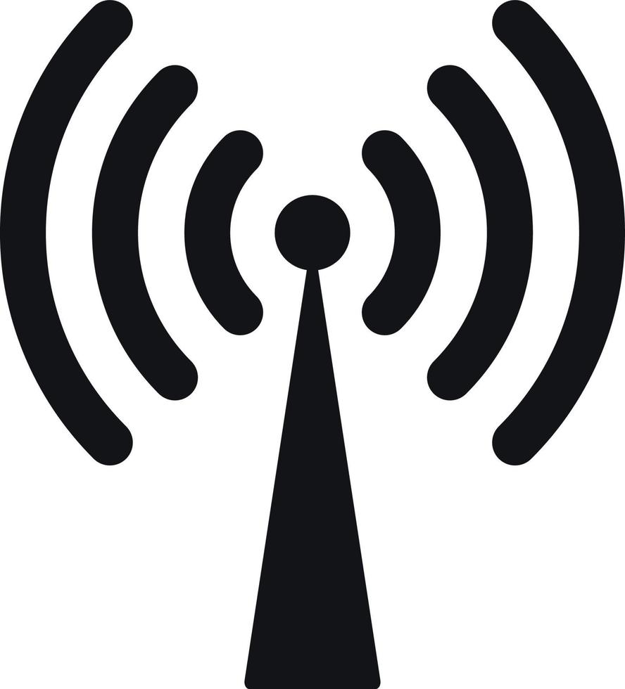 Wireless and wifi icon or wi-fi icon sign for remote internet access. vector