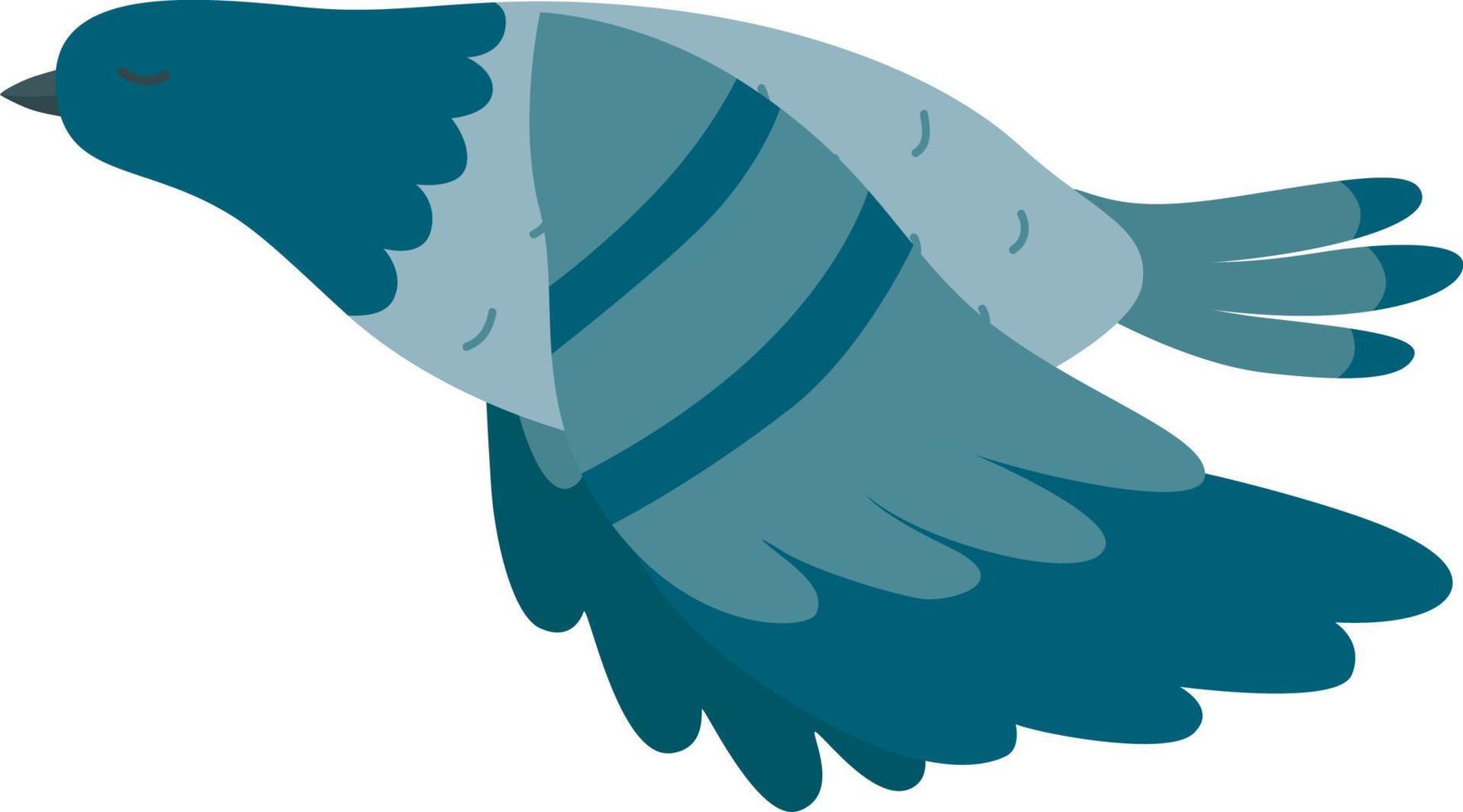 Illustration pigeon in flight vector