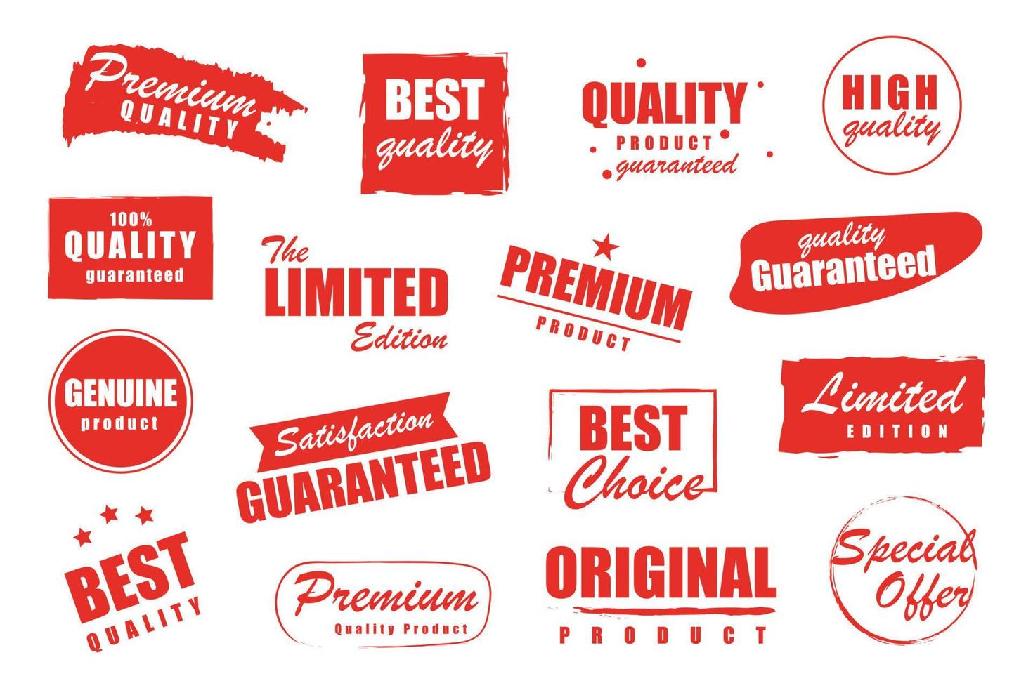 Set of brush sale banners, labels, tags and stickers. vector