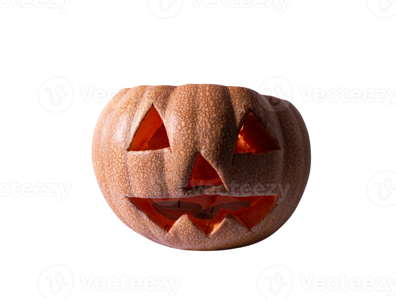 Carved pumpkin with scary expression halloween symbol png