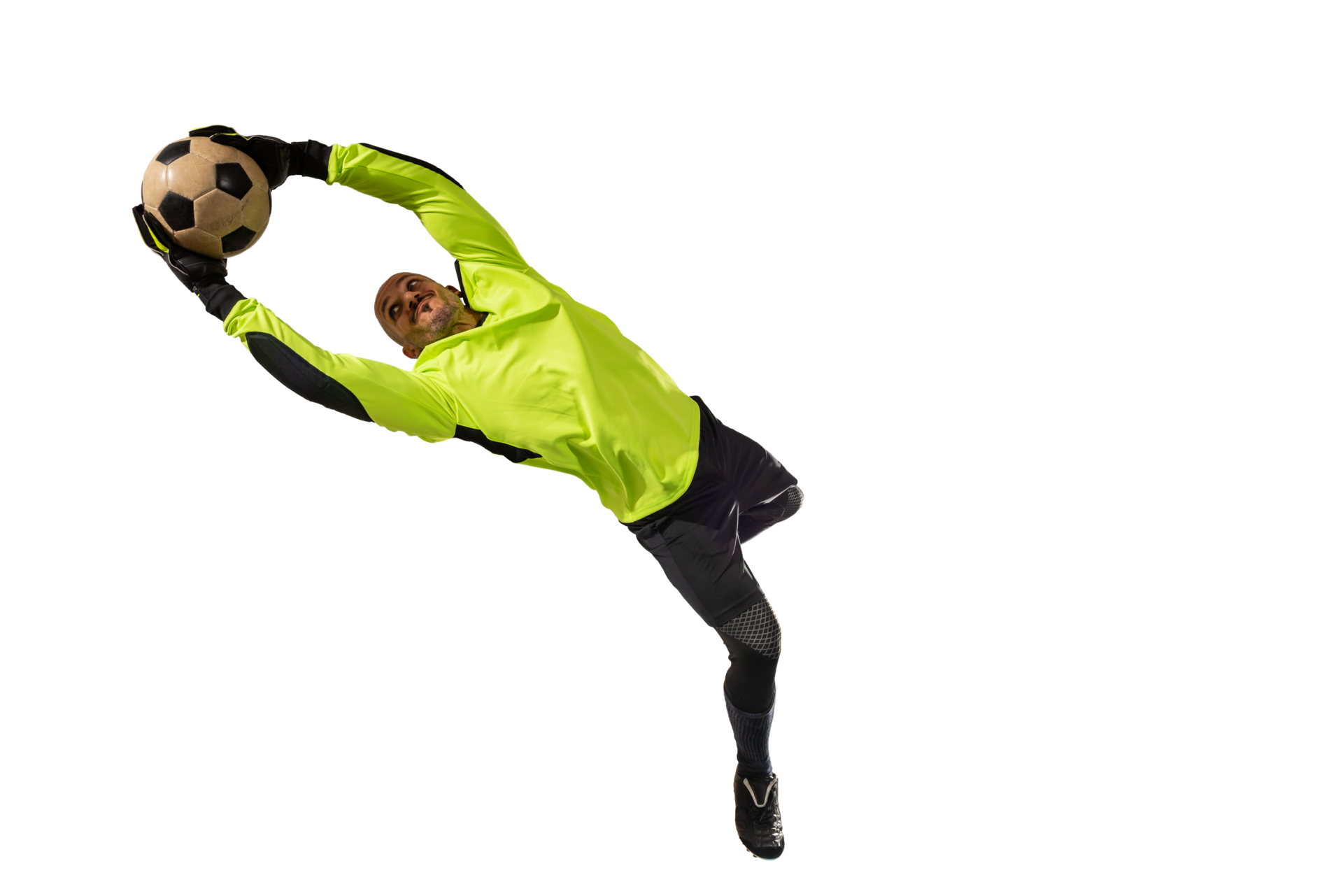 doelman-vangsten-de-voetbal-bal-gedurende-een-amerikaans-voetbal-bij
