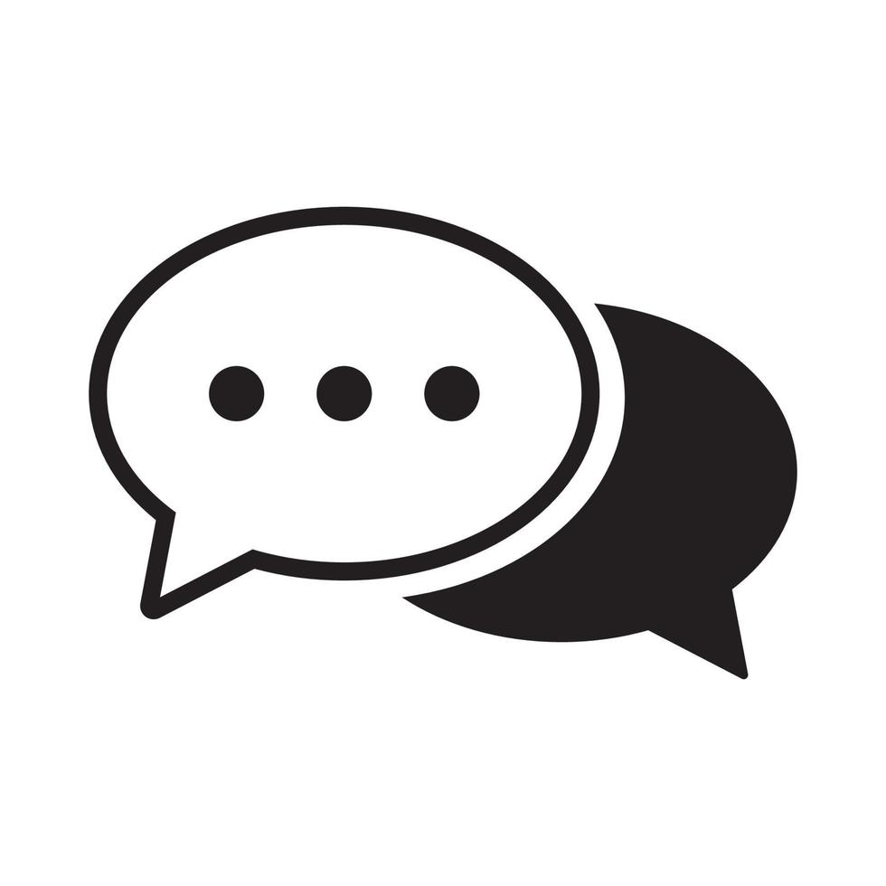 Comment, speech bubble, conversation line icon isolated vector illustration.
