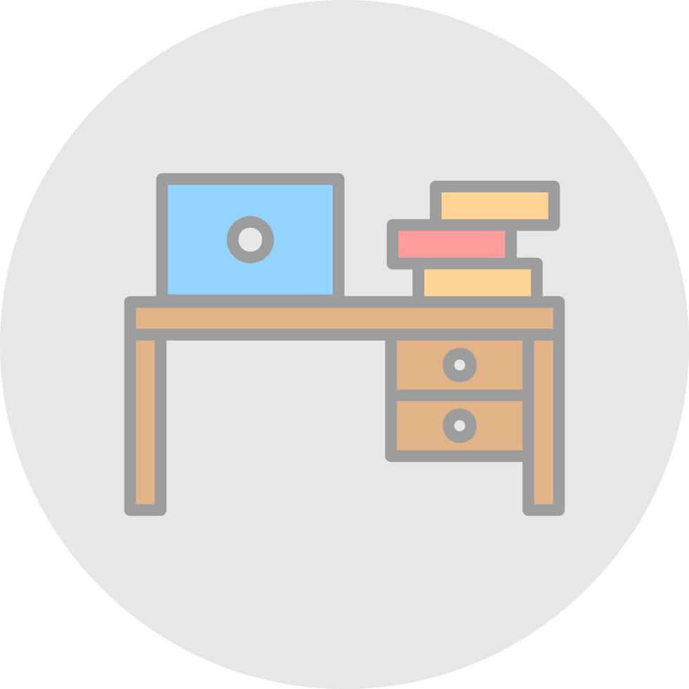 diseño de icono de vector de mesa de trabajo