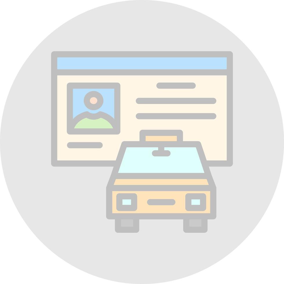 Driver License Vector Icon Design