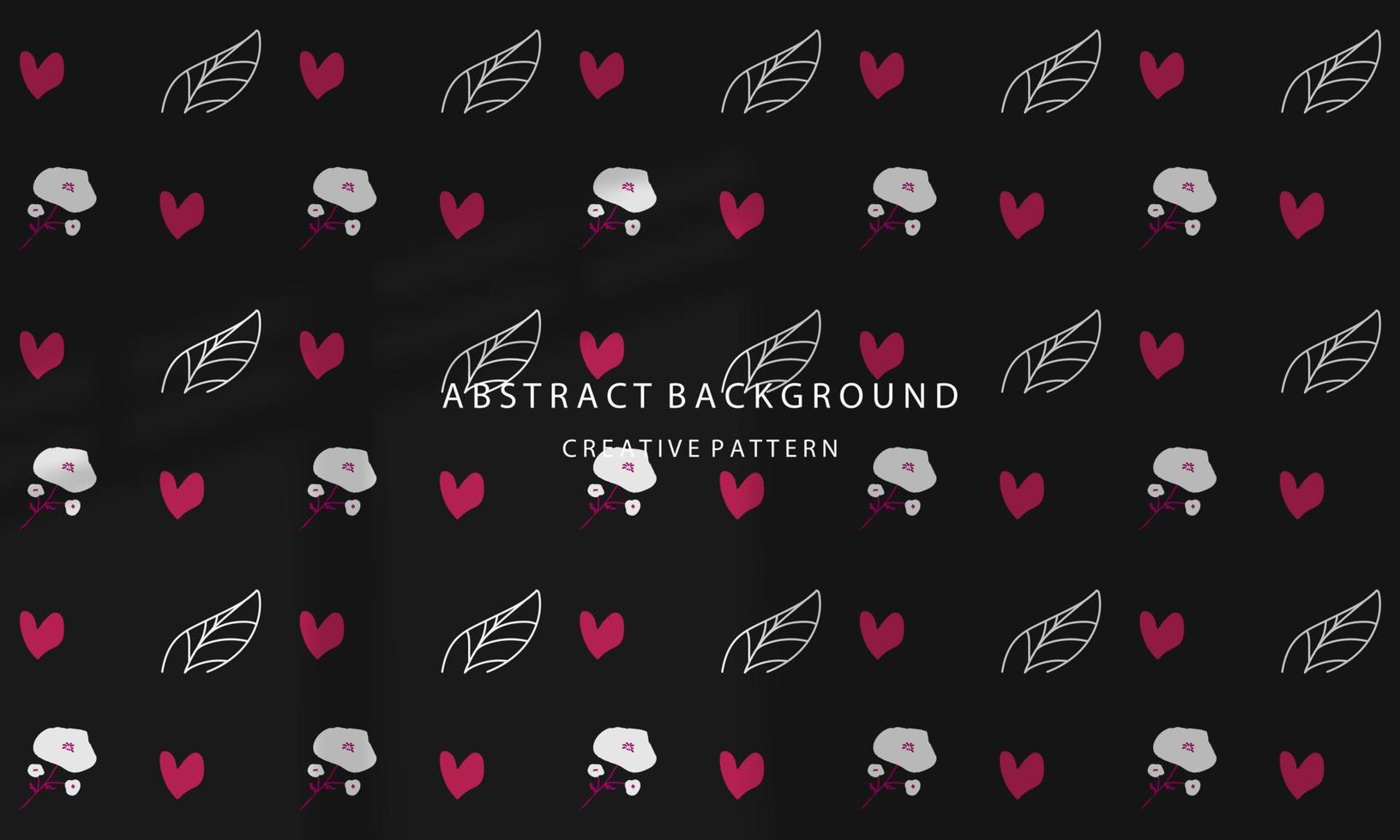 Cute Attractive Hand Drawn Flower Pattern Background Simple Elegant Dark Black Pastel EPS 10 vector