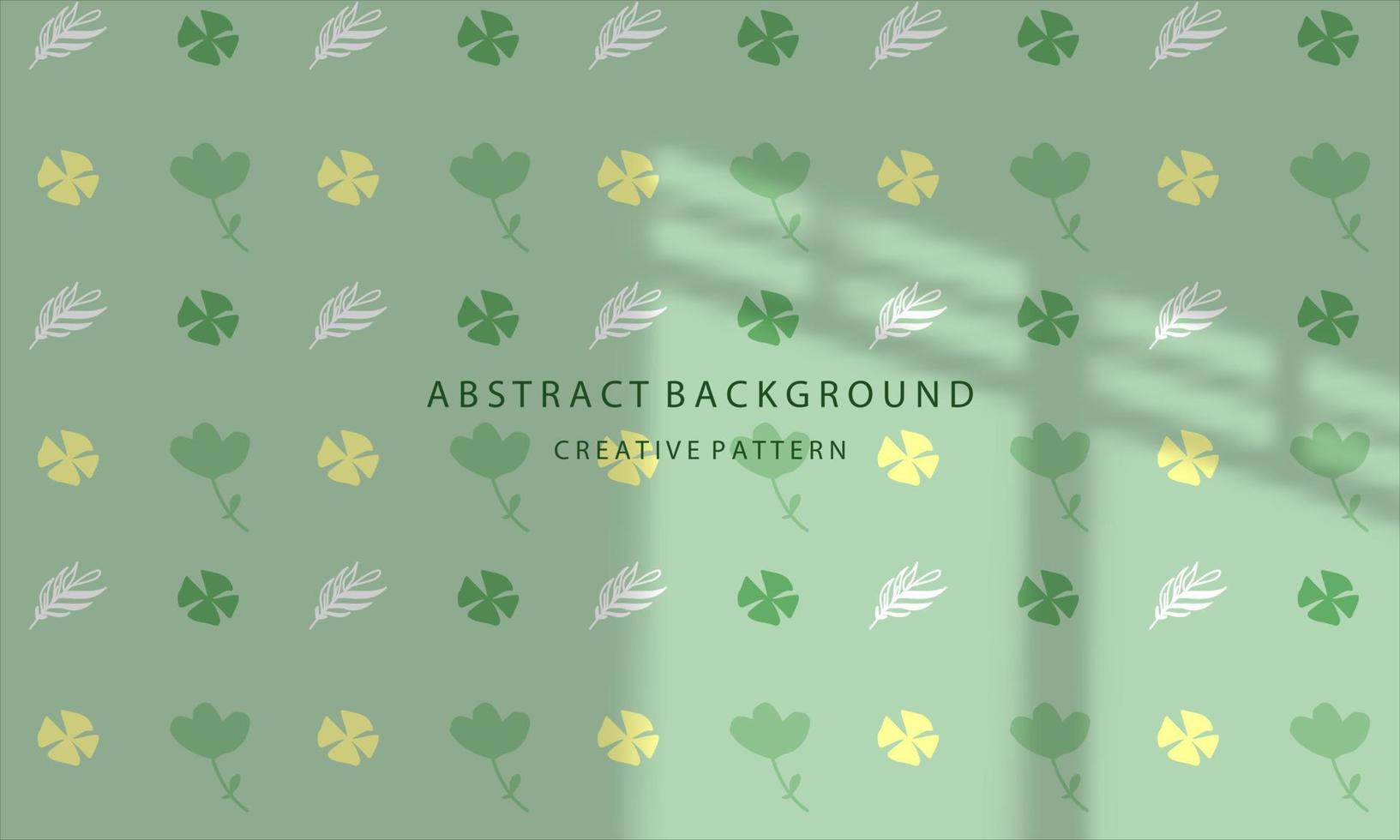 Cute Attractive Hand Drawn Flower Pattern Background Simple Elegant Pastel Green EPS 10 vector