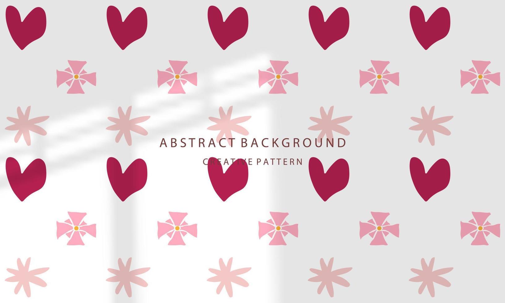 Abstract Background Handdrawn Flower Cute Pattern Clean White Pastel Attractive Shadow Overlay EPS 10 vector