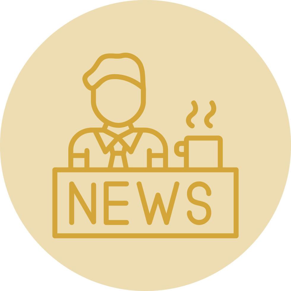 NewsCaster Vector Icon Design