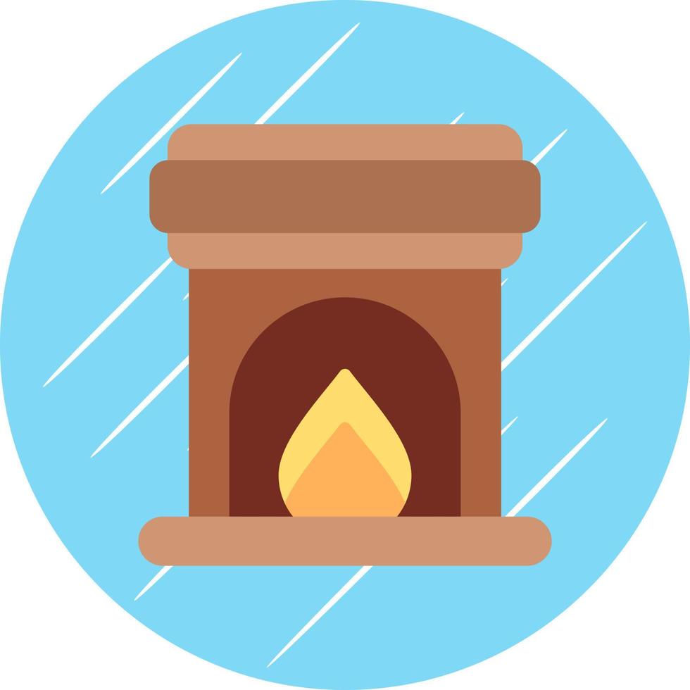 Fireplace Vector Icon Design