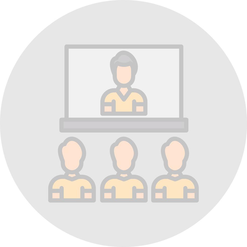 Video Conference Vector Icon Design